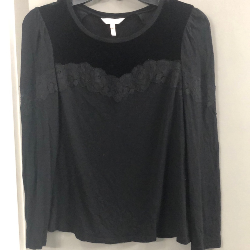 Rebecca Taylor lace and velvet T-shirt